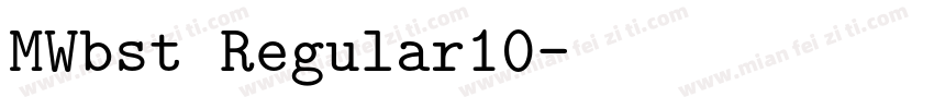MWbst Regular10字体转换
